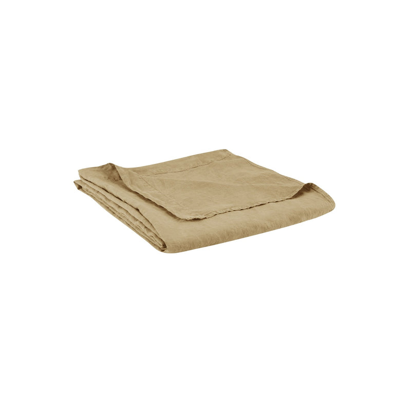 Drap Plat Reve De Lin - Caramel - Blanc Cerise - The Bradery