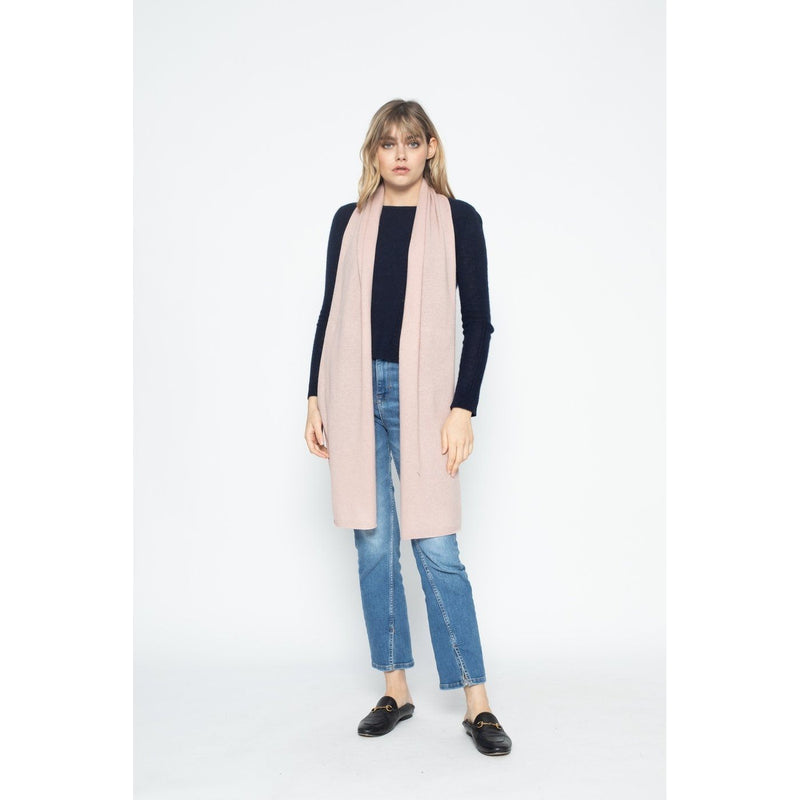 Echarpe Kelly Vieux Rose, 100% Cachemire, 2 Fils, Jersey - Accessoires - Perfect Cashmere - The Bradery