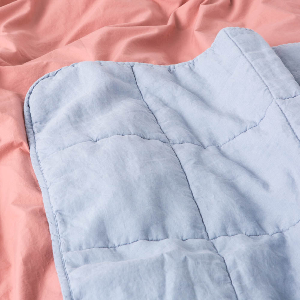 Washed Linen Quilt - Glacier - MOST - The Bradery