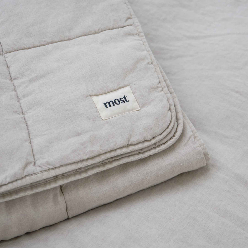 Washed Linen Quilt - Natural - MOST2 - The Bradery