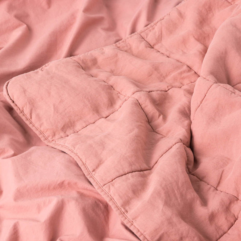 Washed Linen Quilt - Old Pink - MOST - The Bradery