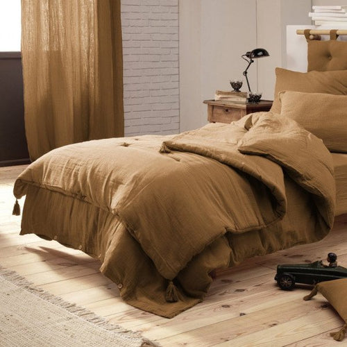 Edredon - Gaze De Coton - Gaia - Camel