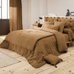 Gaia - Edredon - Double Gaze De Coton - Camel