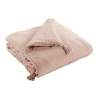 Edredon Gaze De Coton 150 x 150 cm Gaia Guimauve - L'Effet Papillon - The Bradery
