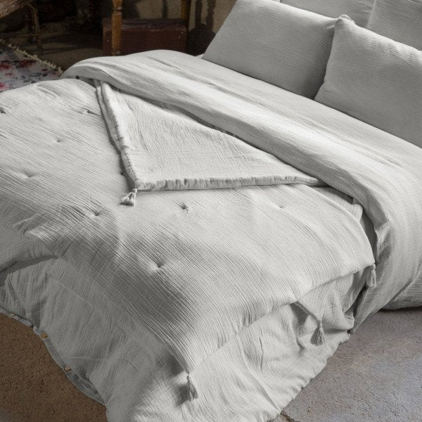 Edredon Gaze De Coton 150 x 150 cm Gaia Nuage - L'Effet Papillon - The Bradery