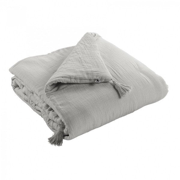 Edredon Gaze De Coton 150 x 150 cm Gaia Nuage - L'Effet Papillon - The Bradery