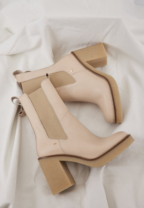 Elle - Cuir Beige - Bons Baisers - The Bradery