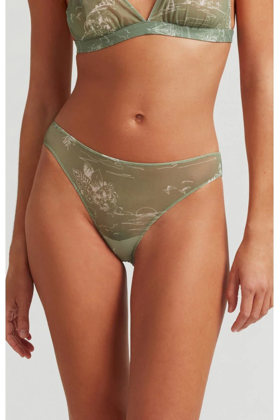 Ensemble Brisa - Vert Olive - Bas - Robin Collection - The Bradery