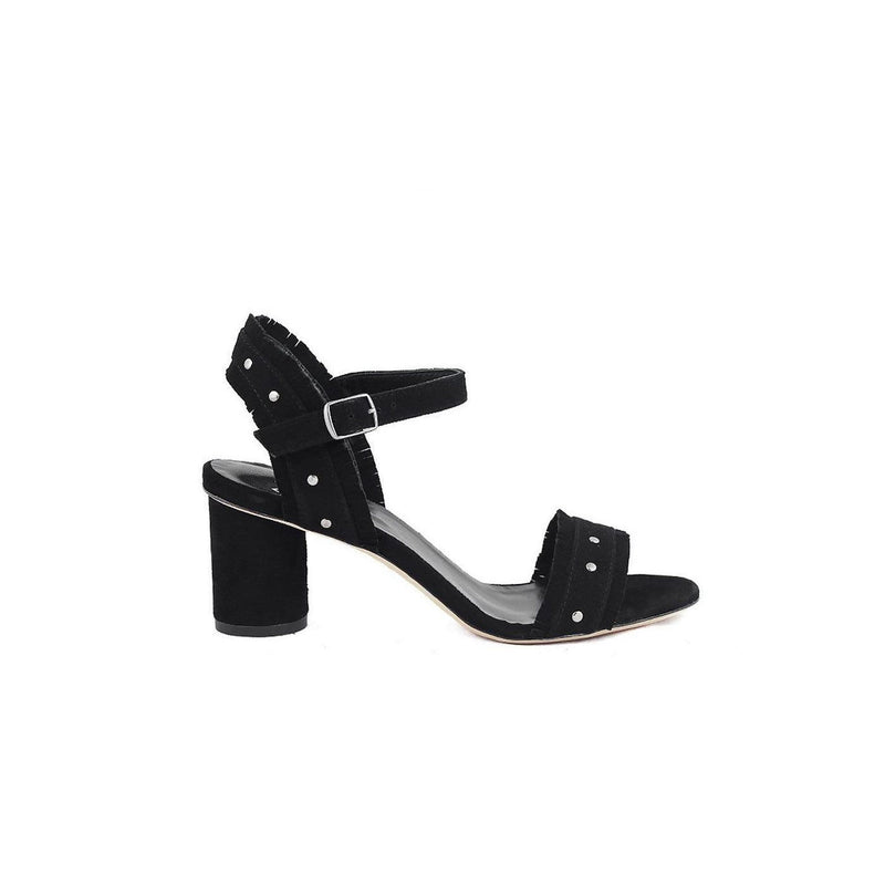 Milagro Heeled Court Shoes - Black Suede - Anaki - The Bradery