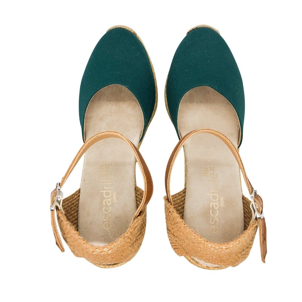Espadrille Mi-Talon 6 Centimètres Plateforme De 2 Centimètres Dolce Vita Bride - Vert Foncé - Femme ESPADRILLE MI-TALON 6 centimètres plateforme de 2 centimètres Escadrille
