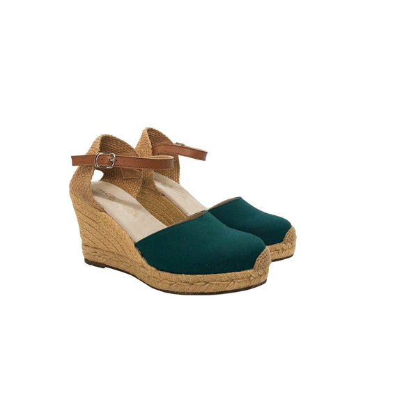 Espadrille Mi-Talon 6 Centimètres Plateforme De 2 Centimètres Dolce Vita Bride - Vert Foncé - Femme ESPADRILLE MI-TALON 6 centimètres plateforme de 2 centimètres Escadrille