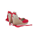 Espadrille High Heel - Dolce Vita Ribbon - Red - Woman ESPADRILLE HIGH HEEL 8 centimeters 2 centimeters platform Escadrille