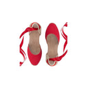 Espadrille High Heel - Dolce Vita Ribbon - Red - Woman ESPADRILLE HIGH HEEL 8 centimeters 2 centimeters platform Escadrille