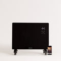 Warm Crystal 1500W Wifi - Calefacción Eléctrica de Pared con Ruedas - Negro