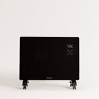 Warm Crystal 1500W Wifi - Calefacción Eléctrica de Pared con Ruedas - Negro