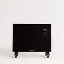 Warm Crystal 1500W Wifi - Calefactor eléctrico de pared con ruedas - Negro