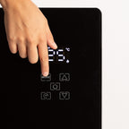 Warm Crystal 1500W Wifi - Calefacción Eléctrica de Pared con Ruedas - Negro
