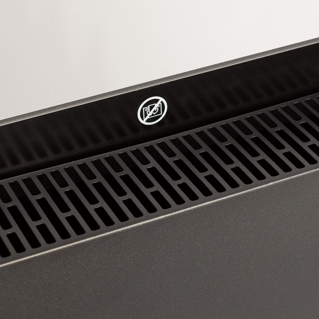 Warm Crystal 1500W Wifi - Calefacción Eléctrica de Pared con Ruedas - Negro