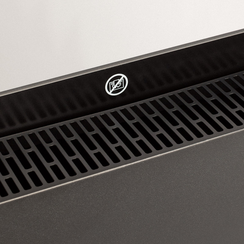 Warm Crystal 1500W Wifi - Calefactor eléctrico de pared con ruedas - Negro
