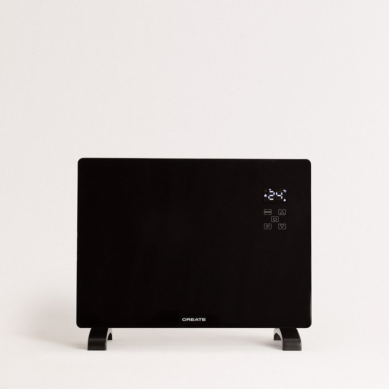 Warm Crystal 1500W Wifi - Calefactor eléctrico de pared - Negro