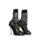Dolce & Gabbana Fishnet Sandals - Black - Woman