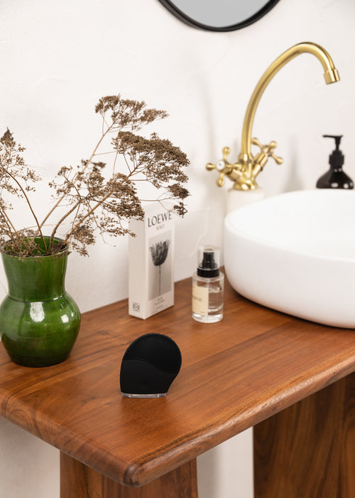 Face Wave - Brosse Nettoyante Visage En Silicone Masseur Sonique - Noir