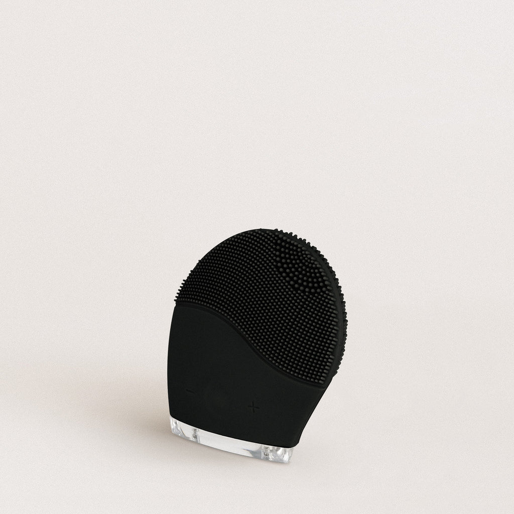 Face Wave - Silicone Facial Brush & Sonic Massager - Black