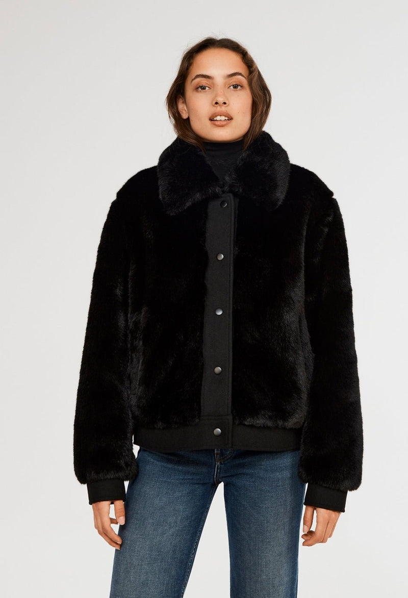 Faux Fur Fanash - Black - Claudie Pierlot - The Bradery