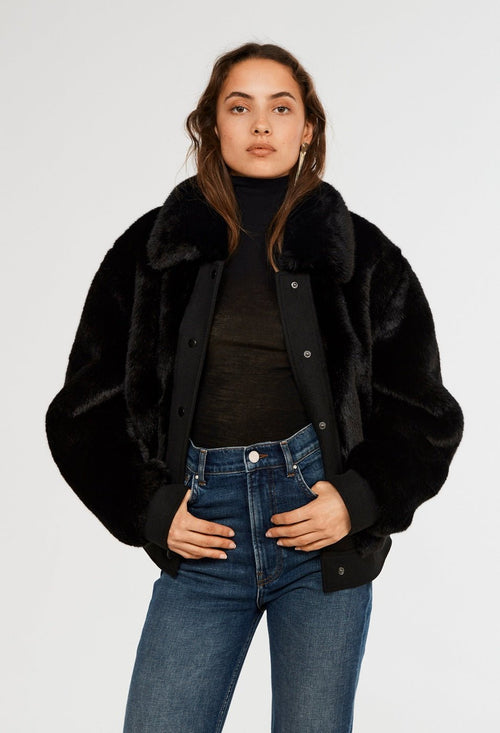 Faux Fur Fanash - Black - Claudie Pierlot - The Bradery