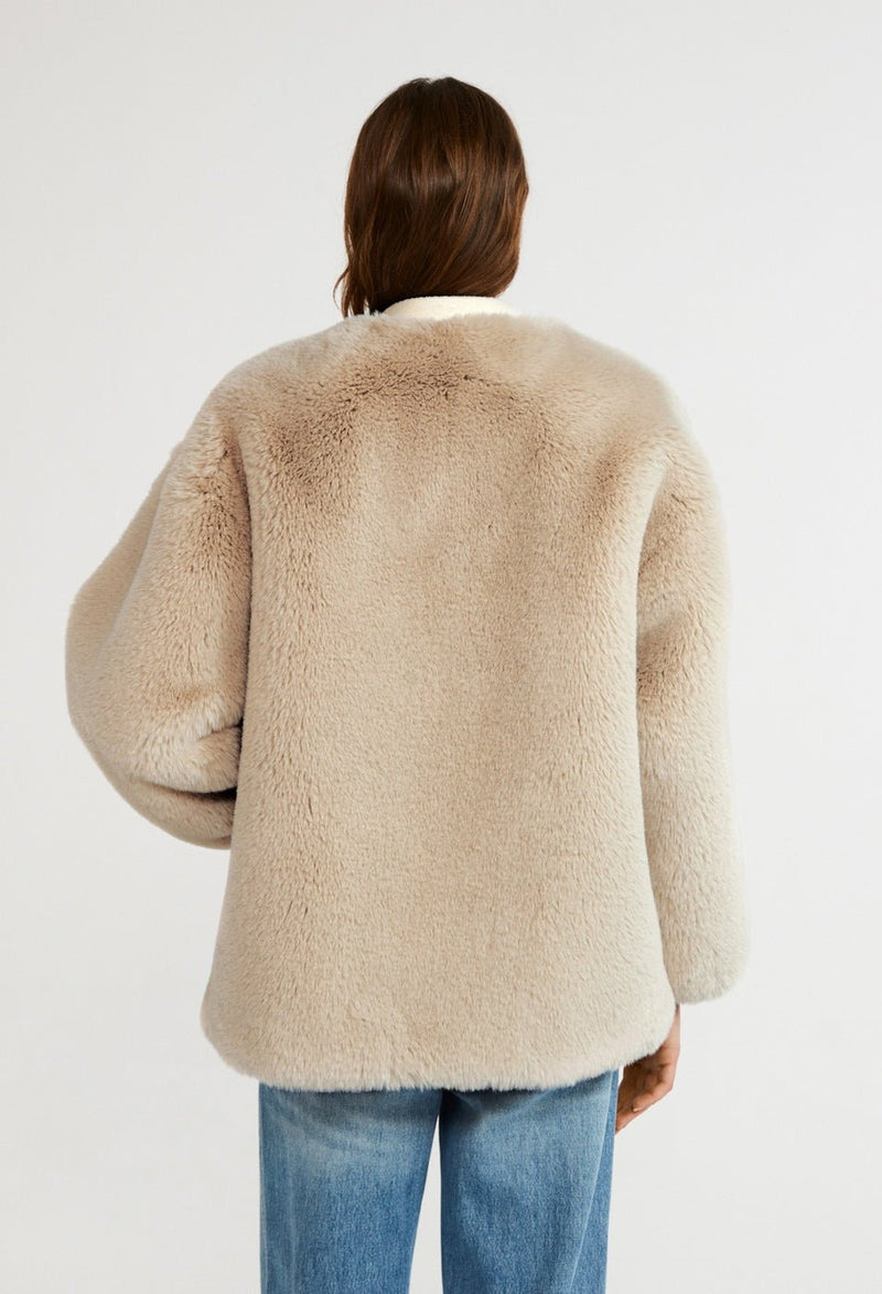 Fausse Fourrure Flam - Mastic - Claudie Pierlot - The Bradery