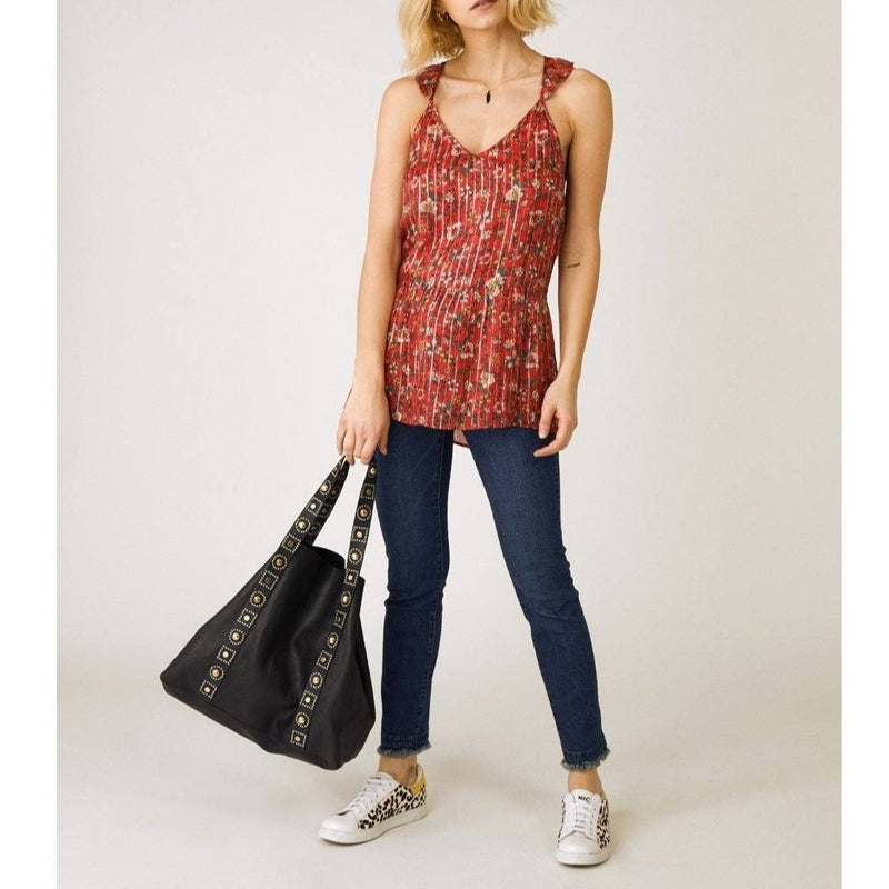 Debardeur Htf Red Flower Print - Chemises Et Tops - Berenice - The Bradery