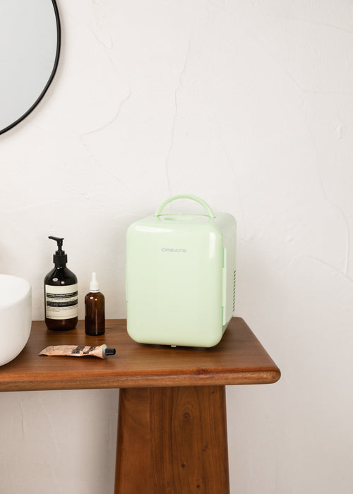 Fridge Mini Box - Mini Réfrigérateur Avec Fonction Chaud/Froid 4 L - Vert Pastel