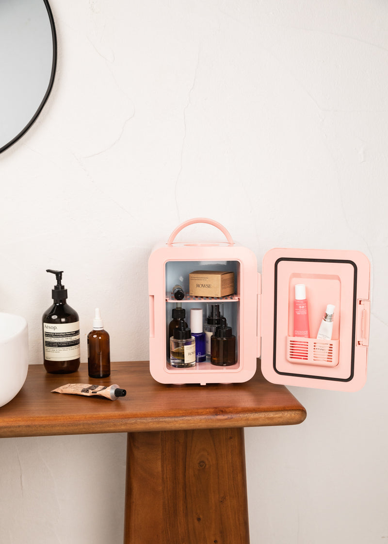 Nevera Mini Box - Mini Nevera Para Cosméticos - Rosa Pastel