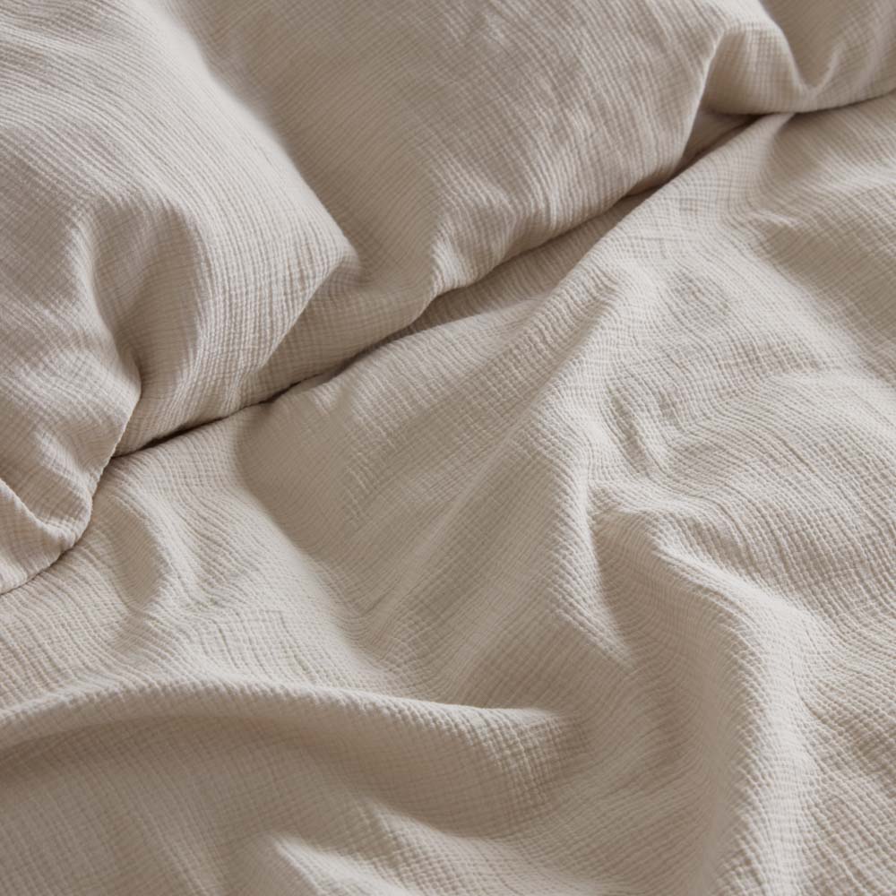 Housse De Couette - En Gaze De Coton - Sable