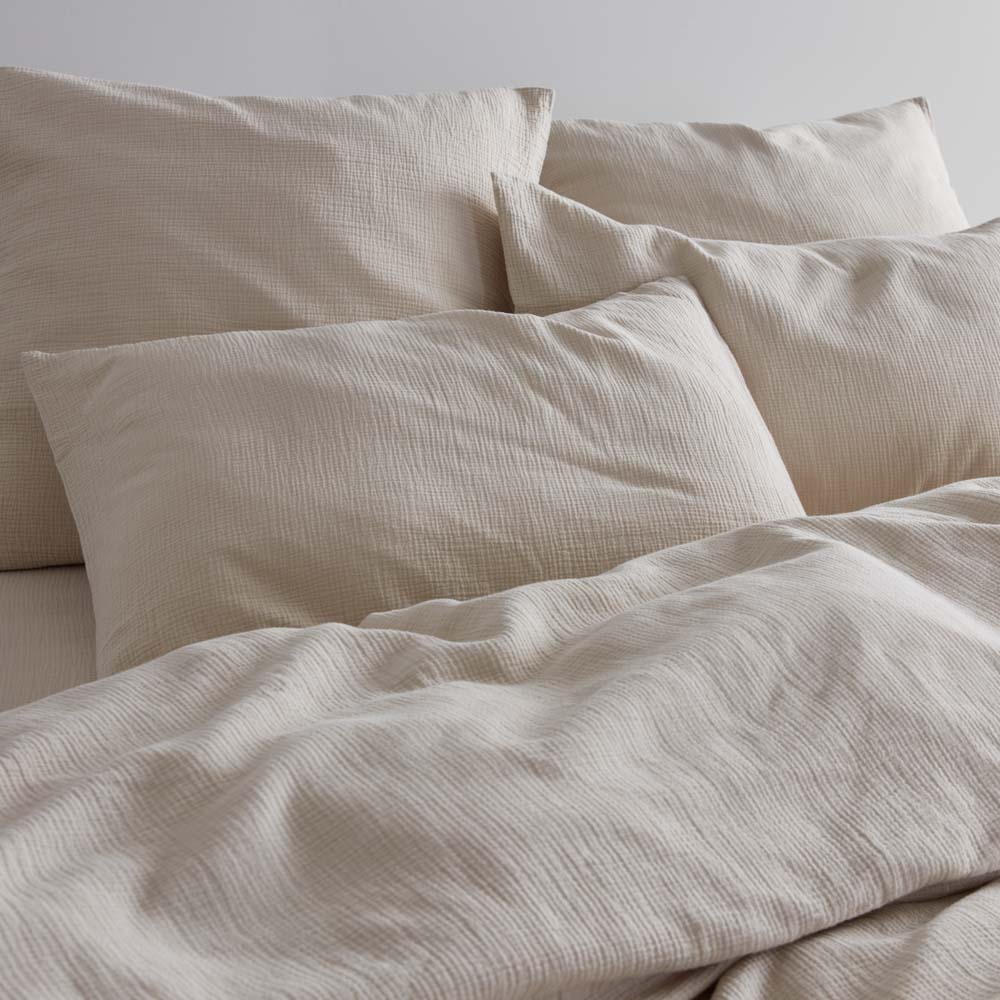 Housse De Couette - En Gaze De Coton - Sable