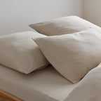 2 Taies D'Oreiller - En Gaze De Coton - Sable
