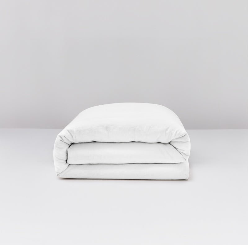 Housse De Couette - En Gaze De Coton - Blanc