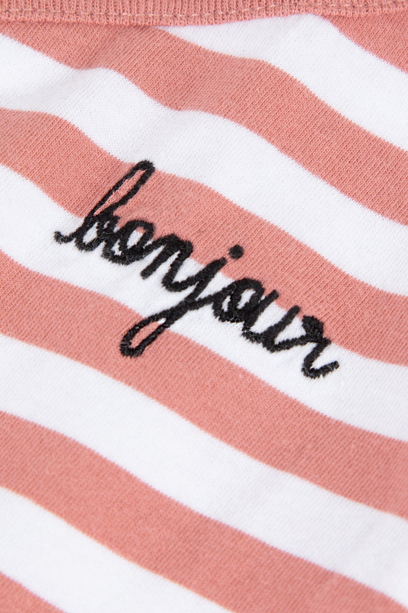 Marigny Ml Bonjour/gots black#color_old-pink-stripes