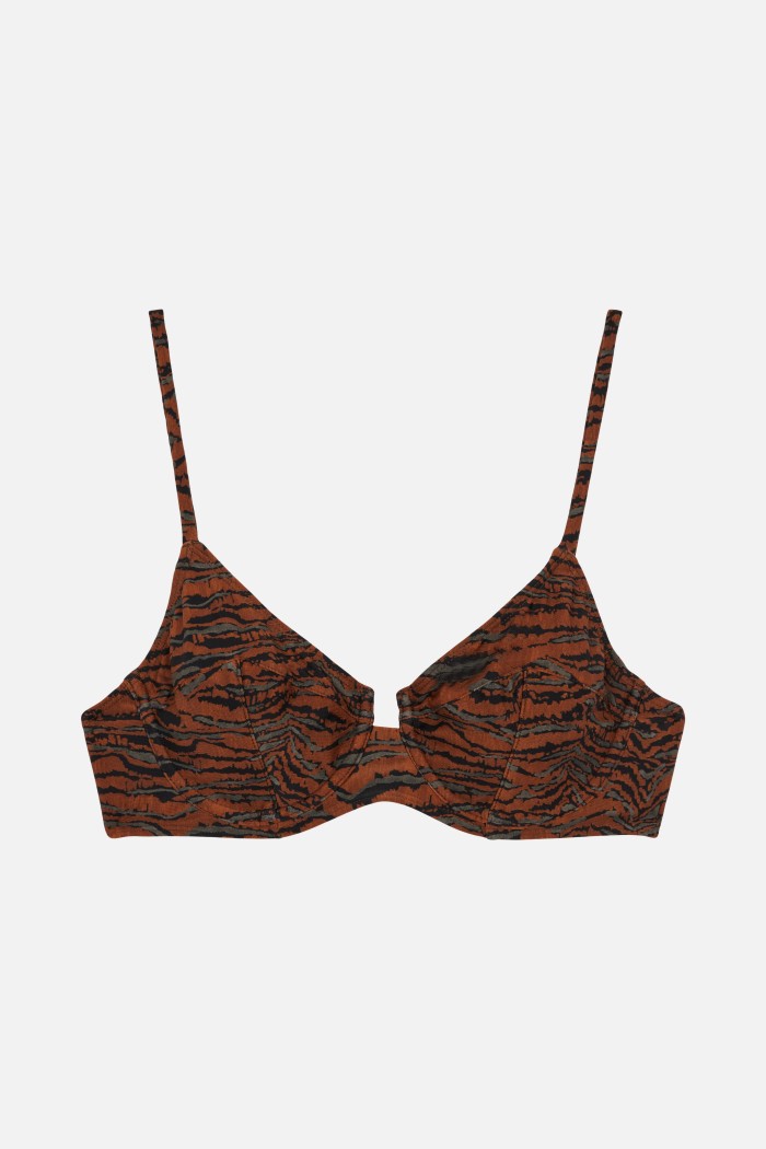 Boy Landscape Bikini Top - Caramel