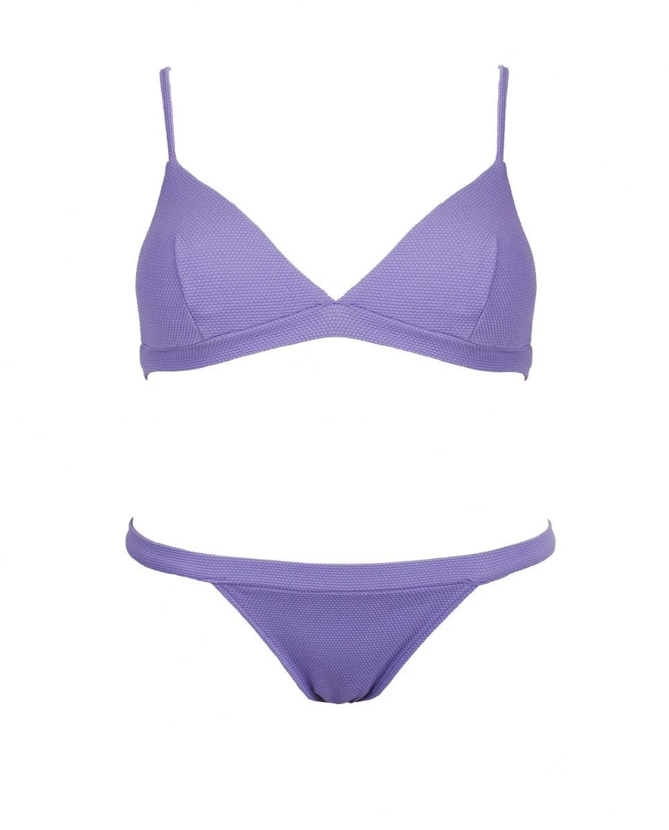 Sporty Pique Bikini Top - Lavender - Robin Collection -The Bradery