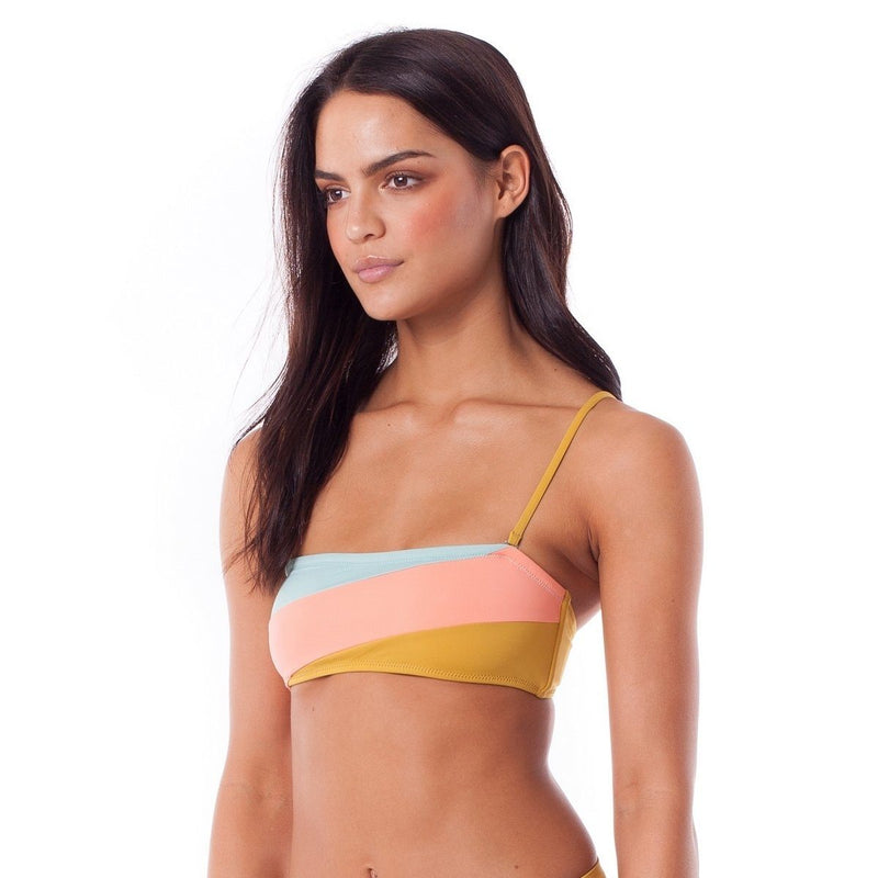 Haut De Maillot Bandeau North Shore - Chartreuse Maillots Deux Pièces Rhythm