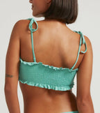 Top de bikini bandeau para fiesta en la piscina - Verde - Robin Collection -La Bradery