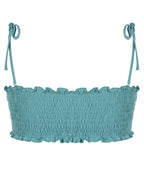 Top de bikini bandeau para fiesta en la piscina - Verde - Robin Collection -La Bradery