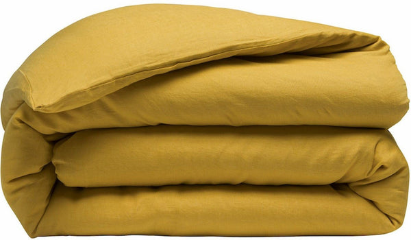 Housse De Couette 100% Lin Lavé Jaune Curry - Baton Rouge - The Bradery