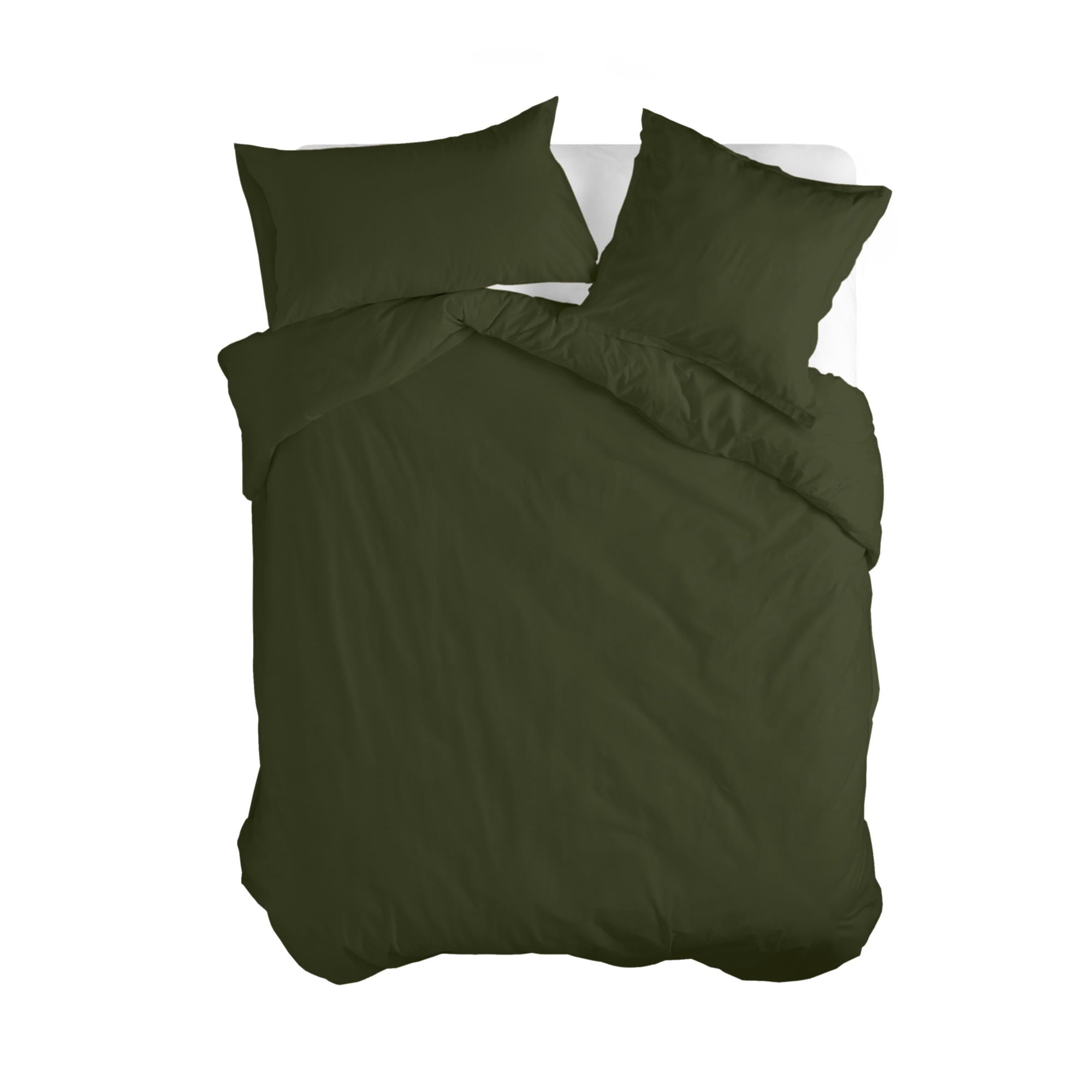 Housse De Couette Basique - Vert Olive HOUSSES DE COUETTE BLANC