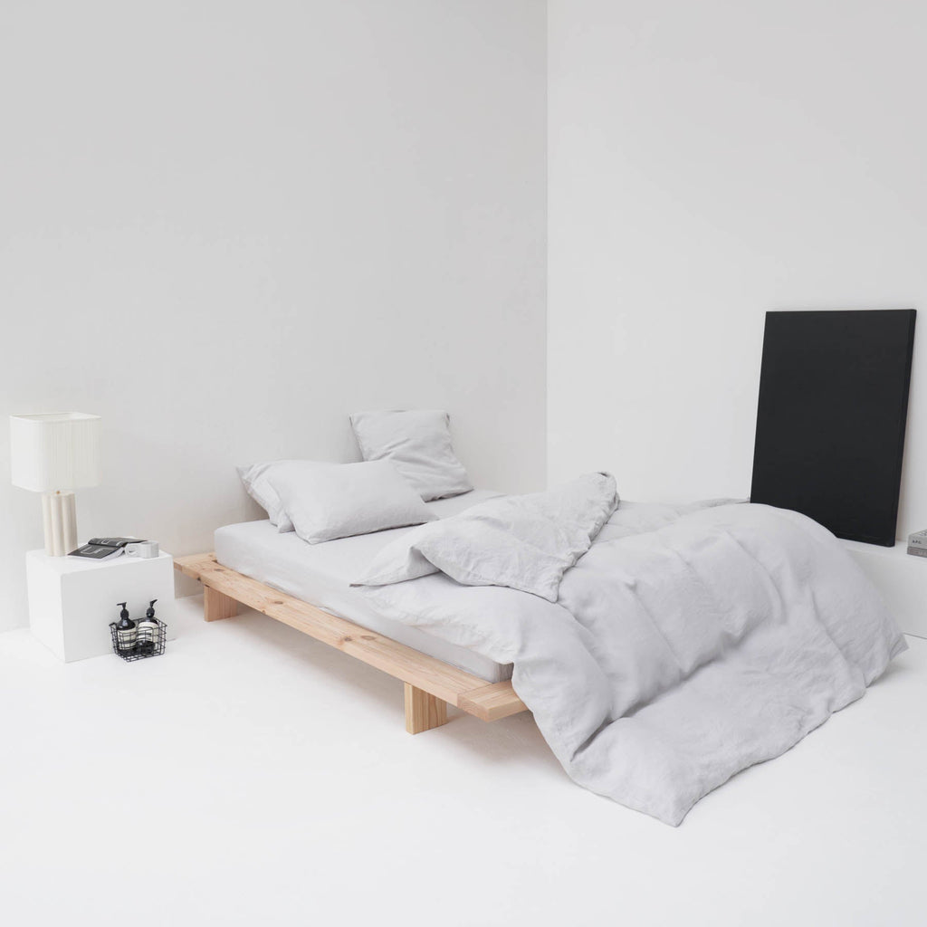 Housse De Couette En Lin Lavé - Galet - MOST - The Bradery
