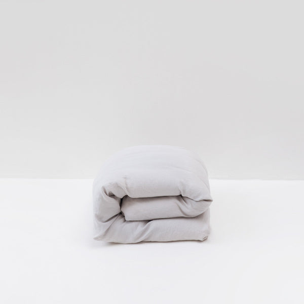 Housse De Couette En Lin Lavé - Galet - MOST - The Bradery