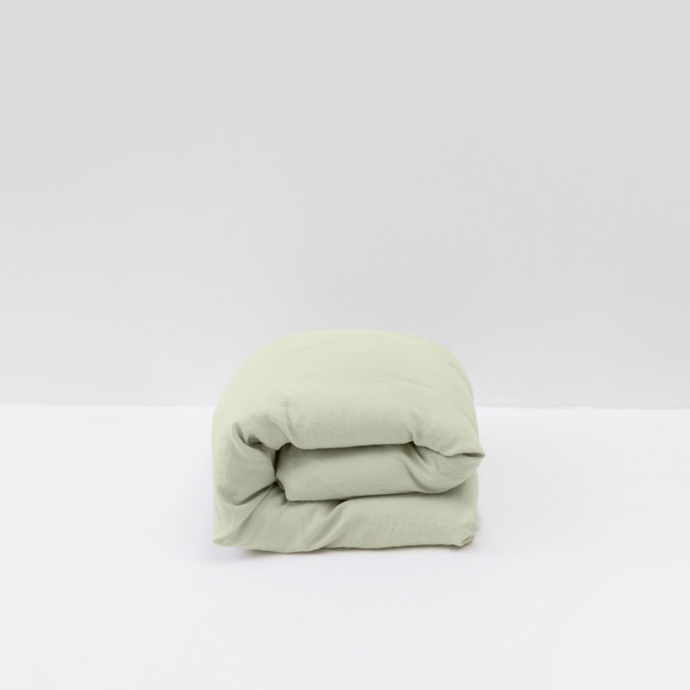 Funda nórdica de lino lavado - Salvia - MOST - The Bradery