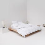 Housse De Couette En Percale De Coton Lavé - Blanc - MOST - The Bradery