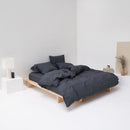 Washed Cotton Percale Duvet Cover - Graphite - MOST - The Bradery